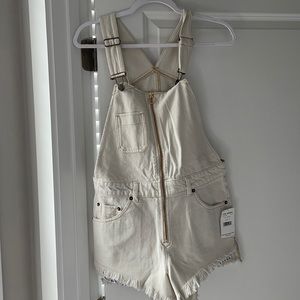 Free People sunkissed denim short overalls